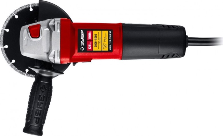 Угловая шлифмашина сетевая ЗУБР УШМ-125-1105 ЭТ