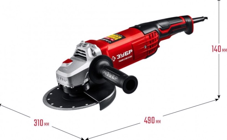 Угловая шлифмашина сетевая ЗУБР УШМ-180-2005 П