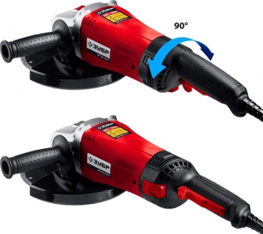 Угловая шлифмашина сетевая ЗУБР УШМ-230-2405 П