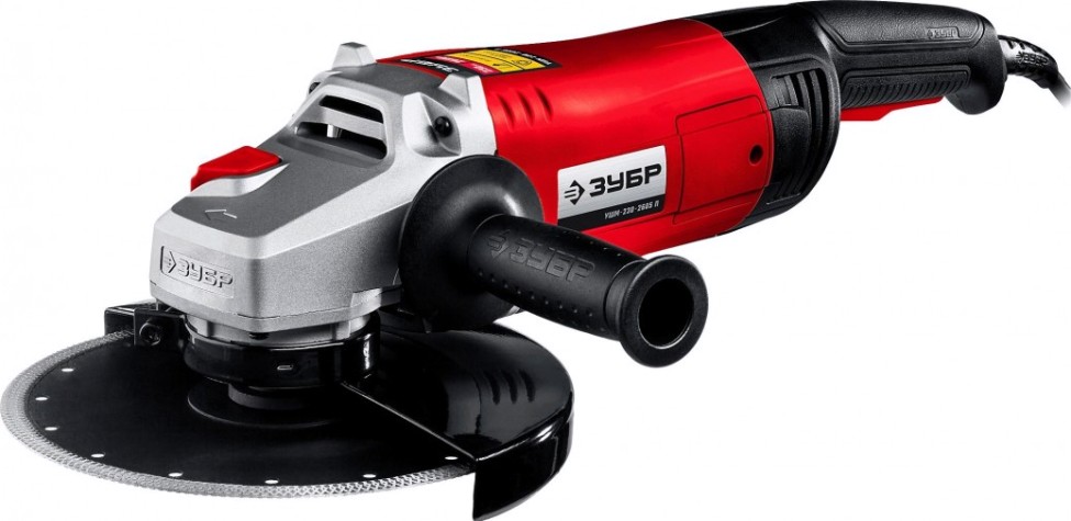 Угловая шлифмашина сетевая ЗУБР УШМ-230-2605 П