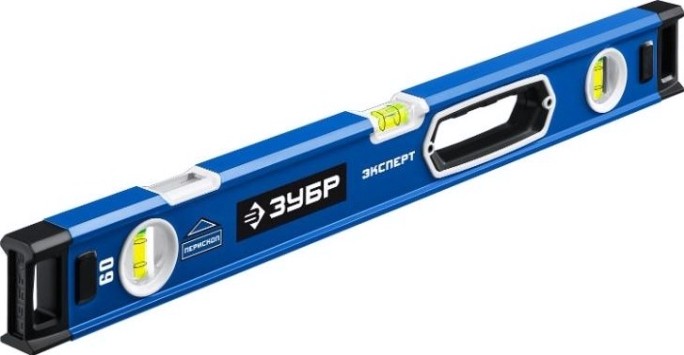 Уровень строительный ЗУБР Эксперт 600 мм с зеркальным глазком [34570-060]